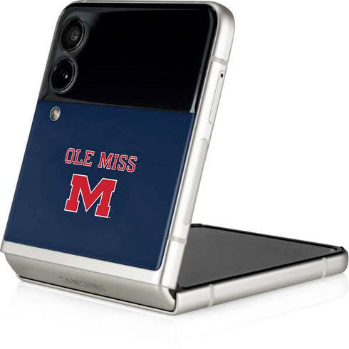 University of Mississippi Ole Miss Blue Galaxy Z Flip4 5G Skin